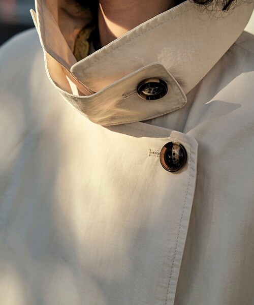 PUBLUX（パブリュクス）の「【PUBLUX/パブリュクス】 2WAYトレンチコート　スタンドカラー（トレンチコート・レディース・ベージュ/サンドベージュ/ブラック・ﾌﾘ-）」の6枚目の写真