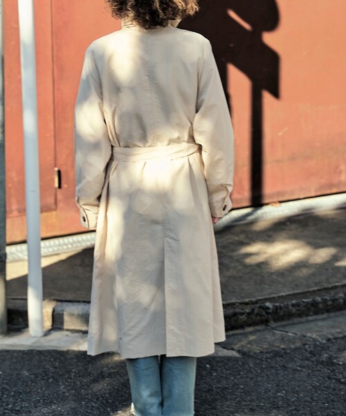 PUBLUX（パブリュクス）の「【PUBLUX/パブリュクス】 2WAYトレンチコート　スタンドカラー（トレンチコート・レディース・ベージュ/サンドベージュ/ブラック・ﾌﾘ-）」の14枚目の写真