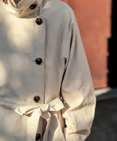 PUBLUX（パブリュクス）の「【PUBLUX/パブリュクス】 2WAYトレンチコート　スタンドカラー（トレンチコート・レディース・ベージュ/サンドベージュ/ブラック・ﾌﾘ-）」の17枚目の写真