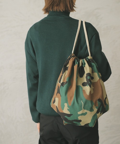 WAIPER.inc（ワイパーインク）の「CA-12 コットンリュック（ショルダーバッグ・メンズ・ブラック/ベージュ/カモフラージュ/グリーン系その他・ONE SIZE）」の6枚目の写真