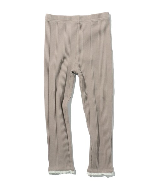 SHOO・LA・RUE（シューラルー）の「◆【90-130cm】ランダムテレコ裾レースレギンス（その他パンツ・キッズ・ブラック/ブラウン系その他・11/10/12/13/09）」の6枚目の写真