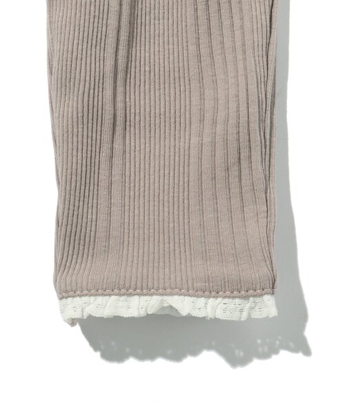 SHOO・LA・RUE（シューラルー）の「◆【90-130cm】ランダムテレコ裾レースレギンス（その他パンツ・キッズ・ブラック/ブラウン系その他・11/10/12/13/09）」の3枚目の写真