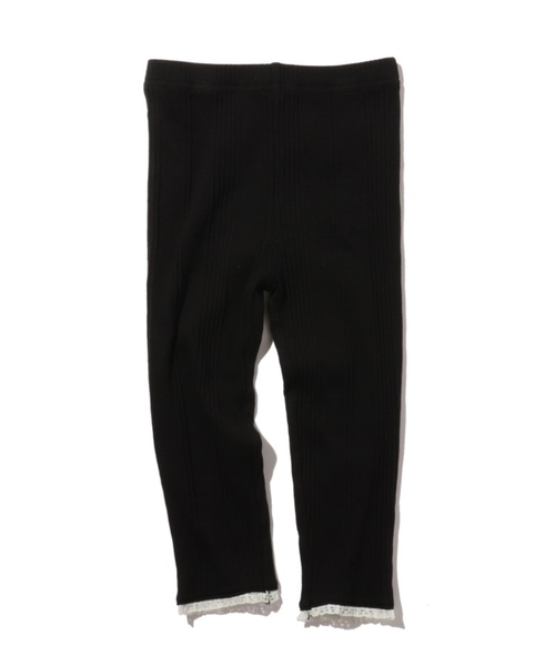 SHOO・LA・RUE（シューラルー）の「◆【90-130cm】ランダムテレコ裾レースレギンス（その他パンツ・キッズ・ブラック/ブラウン系その他・11/10/12/13/09）」の10枚目の写真