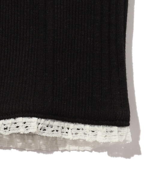 SHOO・LA・RUE（シューラルー）の「◆【90-130cm】ランダムテレコ裾レースレギンス（その他パンツ・キッズ・ブラック/ブラウン系その他・11/10/12/13/09）」の11枚目の写真