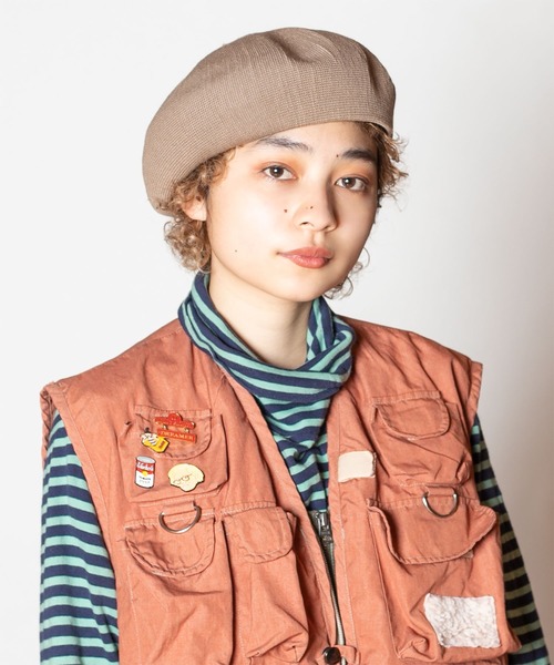 CA4LA（カシラ）の「TYOBO SS（ハンチング/ベレー帽・レディース・ブラック/グレー/レッド/モカ・ONESIZE）」の4枚目の写真