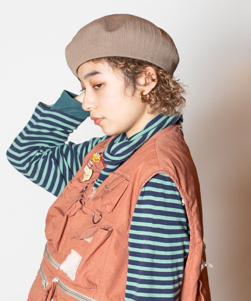 CA4LA（カシラ）の「TYOBO SS（ハンチング/ベレー帽・レディース・ブラック/グレー/レッド/モカ・ONESIZE）」の9枚目の写真