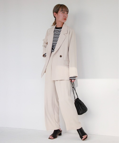 feepur（フェピュール）の「《セットアップ対応》ダブルテーラードジャケット（テーラードジャケット・レディース・ライトカーキ/モカ/アイボリー/ブラック・MEDIUM）」の11枚目の写真