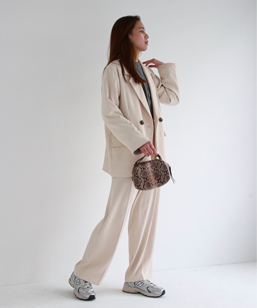 feepur（フェピュール）の「《セットアップ対応》ダブルテーラードジャケット（テーラードジャケット・レディース・ライトカーキ/モカ/アイボリー/ブラック・MEDIUM）」の6枚目の写真