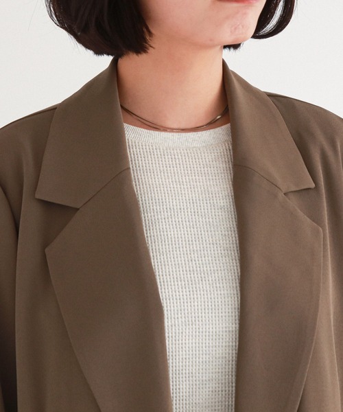 feepur（フェピュール）の「《セットアップ対応》ダブルテーラードジャケット（テーラードジャケット・レディース・ライトカーキ/モカ/アイボリー/ブラック・MEDIUM）」の21枚目の写真