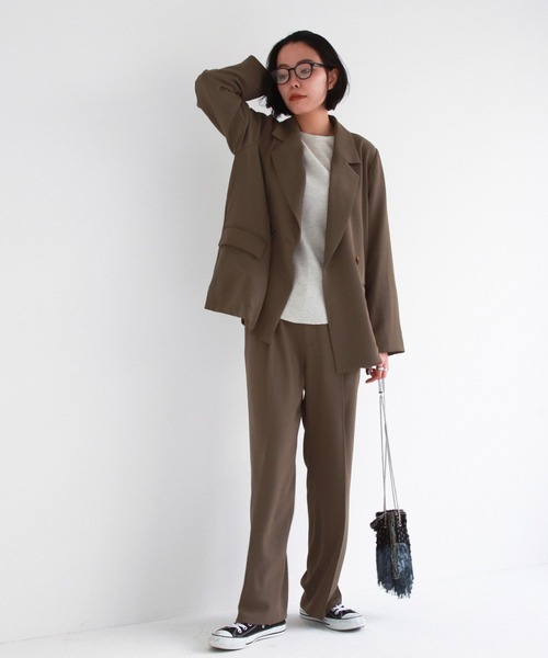 feepur（フェピュール）の「《セットアップ対応》ダブルテーラードジャケット（テーラードジャケット・レディース・ライトカーキ/モカ/アイボリー/ブラック・MEDIUM）」の14枚目の写真