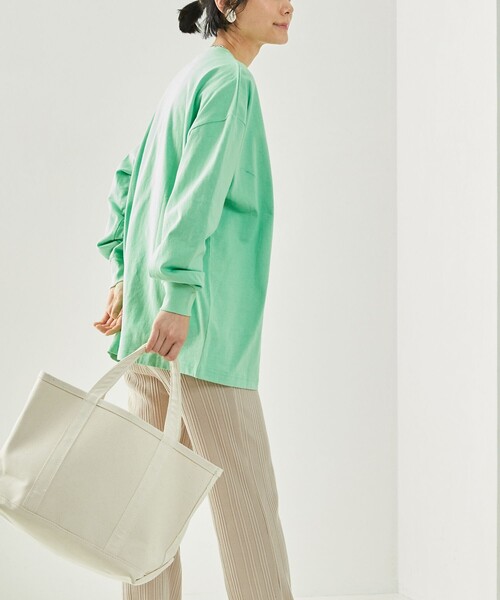 FREAK'S STORE（フリークスストア）の「BIGポケロンTEE(ポケットロングスリーブTシャツ)（Tシャツ/カットソー・レディース・ブラック/ベージュ/ピンク系その他/グリーン/オフホワイト・ﾌﾘ-）」の4枚目の写真