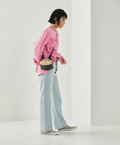 FREAK'S STORE（フリークスストア）の「BIGポケロンTEE(ポケットロングスリーブTシャツ)（Tシャツ/カットソー・レディース・ブラック/ベージュ/ピンク系その他/グリーン/オフホワイト・ﾌﾘ-）」の7枚目の写真