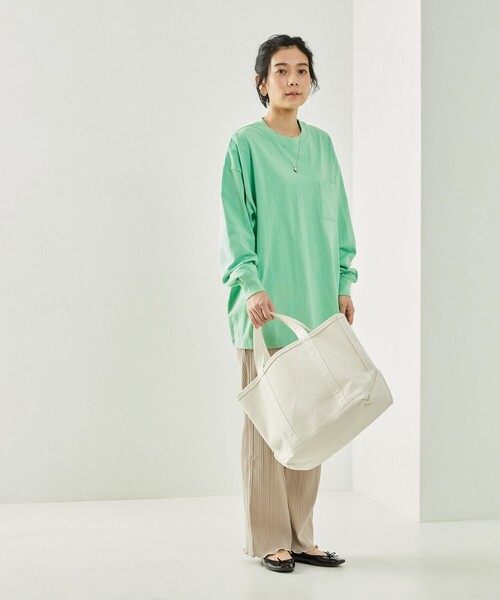 FREAK'S STORE（フリークスストア）の「BIGポケロンTEE(ポケットロングスリーブTシャツ)（Tシャツ/カットソー・レディース・ブラック/ベージュ/ピンク系その他/グリーン/オフホワイト・ﾌﾘ-）」の15枚目の写真