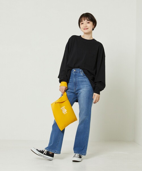 FREAK'S STORE（フリークスストア）の「BIGポケロンTEE(ポケットロングスリーブTシャツ)（Tシャツ/カットソー・レディース・ブラック/ベージュ/ピンク系その他/グリーン/オフホワイト・ﾌﾘ-）」の18枚目の写真