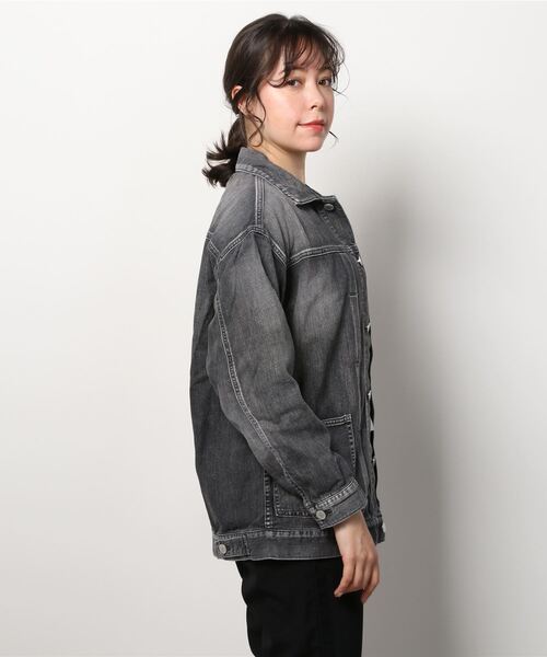 Munich（ミューニック）の「Munich(ミューニック) 10イヤーエイジ8oz デニムジャケット/MN211B40（ブルゾン・レディース・ブラック/インディゴブルー・SMALL）」の5枚目の写真