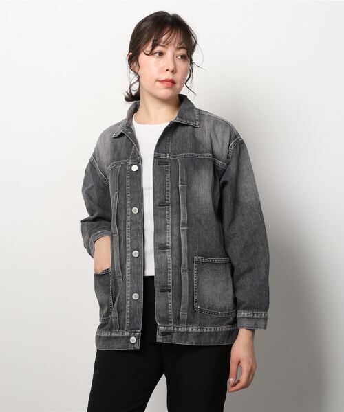 Munich（ミューニック）の「Munich(ミューニック) 10イヤーエイジ8oz デニムジャケット/MN211B40（ブルゾン・レディース・ブラック/インディゴブルー・SMALL）」の12枚目の写真