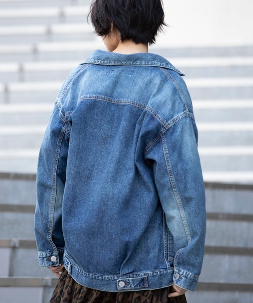 Munich（ミューニック）の「Munich(ミューニック) 10イヤーエイジ8oz デニムジャケット/MN211B40（ブルゾン・レディース・ブラック/インディゴブルー・SMALL）」の6枚目の写真