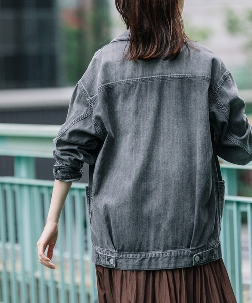 Munich（ミューニック）の「Munich(ミューニック) 10イヤーエイジ8oz デニムジャケット/MN211B40（ブルゾン・レディース・ブラック/インディゴブルー・SMALL）」の16枚目の写真