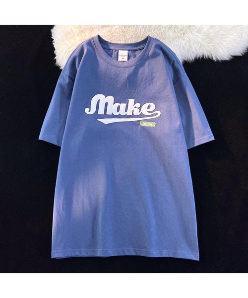 DEVICE(デバイス)の「韓国風 ビックフロント刺繍ロゴ Tシャツ(Tシャツ/カットソー・メンズ・ブラック/ブルー・FREE)」の3枚目の写真