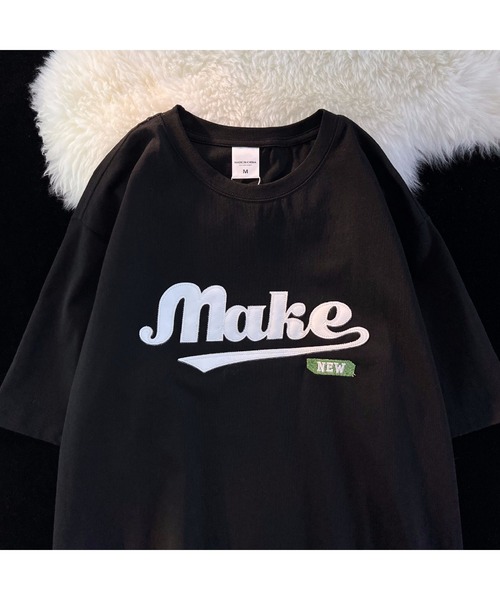 DEVICE(デバイス)の「韓国風 ビックフロント刺繍ロゴ Tシャツ(Tシャツ/カットソー・メンズ・ブラック/ブルー・FREE)」の6枚目の写真