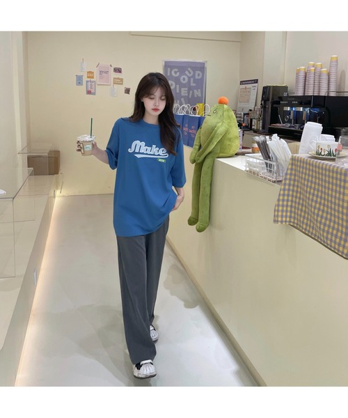 DEVICE(デバイス)の「韓国風 ビックフロント刺繍ロゴ Tシャツ(Tシャツ/カットソー・メンズ・ブラック/ブルー・FREE)」の17枚目の写真