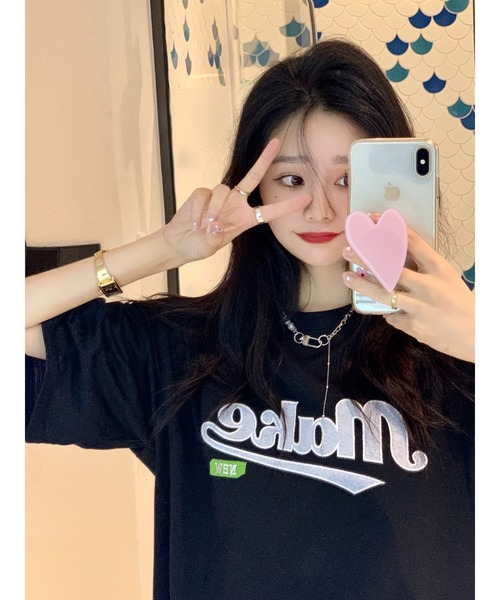 DEVICE(デバイス)の「韓国風 ビックフロント刺繍ロゴ Tシャツ(Tシャツ/カットソー・メンズ・ブラック/ブルー・FREE)」の22枚目の写真