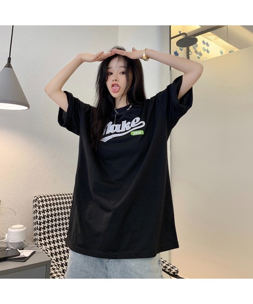 DEVICE(デバイス)の「韓国風 ビックフロント刺繍ロゴ Tシャツ(Tシャツ/カットソー・メンズ・ブラック/ブルー・FREE)」の21枚目の写真