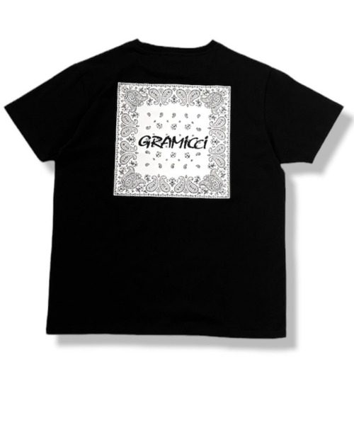 Gramicci(グラミチ)の「【ムラサスポーツ別注】GRAMICCI/グラミチ バンダナ柄 ルーズシルエット バックプリントTシャツ GMT-22S2238(Tシャツ/カットソー・メンズ・ホワイト/ブラック・M/L/XL)」の6枚目の写真