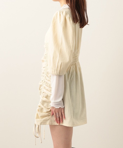 Heather(ヘザー)の「シアーカットソーSETドロストミニワンピース 275809(ワンピース・レディース・アイボリー/ブラック/オレンジ・FREE)」の8枚目の写真
