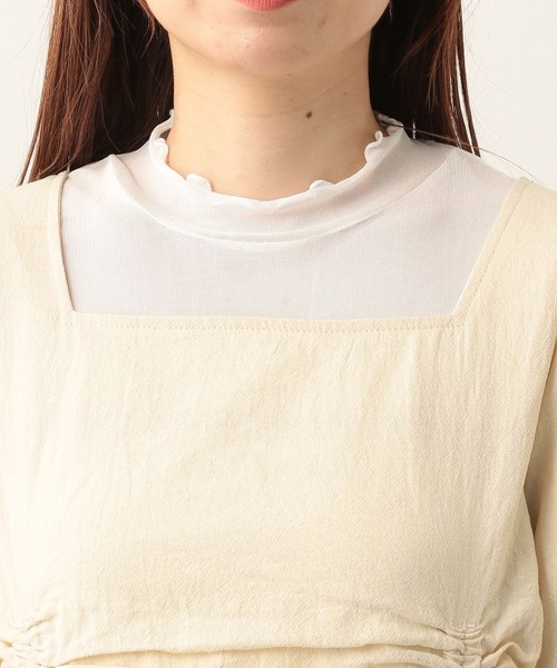 Heather(ヘザー)の「シアーカットソーSETドロストミニワンピース 275809(ワンピース・レディース・アイボリー/ブラック/オレンジ・FREE)」の10枚目の写真
