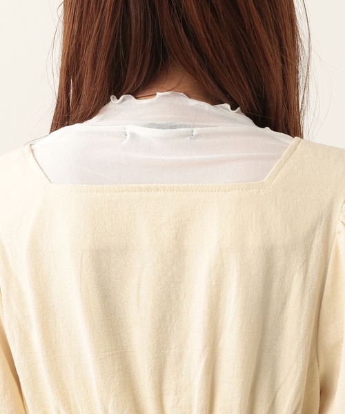 Heather(ヘザー)の「シアーカットソーSETドロストミニワンピース 275809(ワンピース・レディース・アイボリー/ブラック/オレンジ・FREE)」の14枚目の写真