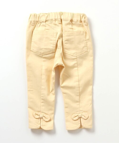apres les cours(アプレレクール)の「裾スリットリボンパンツ 8分丈_ストレッチ(その他パンツ・キッズ・ブルー/クリーム/インディゴブルー/アイボリー/カーキ・80/90/100/110/120/130/140)」の1枚目の写真