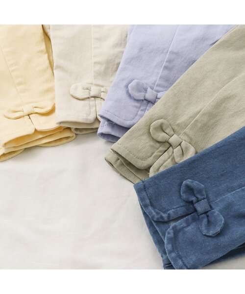 apres les cours(アプレレクール)の「裾スリットリボンパンツ 8分丈_ストレッチ(その他パンツ・キッズ・ブルー/クリーム/インディゴブルー/アイボリー/カーキ・80/90/100/110/120/130/140)」の21枚目の写真