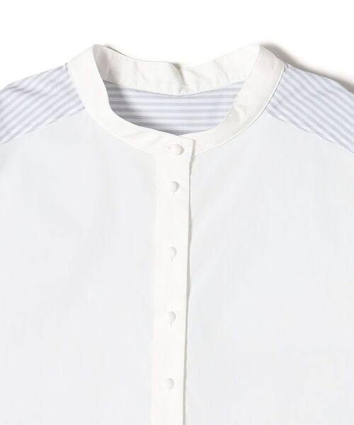 SHIPS(シップス)の「*〈手洗い可能〉ストレッチコンビネーションブラウス◇(シャツ/ブラウス・レディース・オフホワイト/ブラック/ライトグレー/ダークグレー/ネイビー・ONE SIZE)」の10枚目の写真