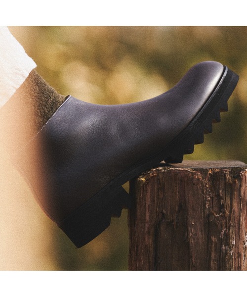 SPACE CRAFT(スペースクラフト)の「SPACE CRAFT スペースクラフト / SHARK SIDE ZIP BOOTS シャークソール サイドジップブーツ ヒールブーツ / SC-432(ブーツ・レディース・ブラック/グレー・26.5cm/26cm/24.5cm/25cm/25.5cm/23.5cm/24cm/23cm/27cm)」の6枚目の写真