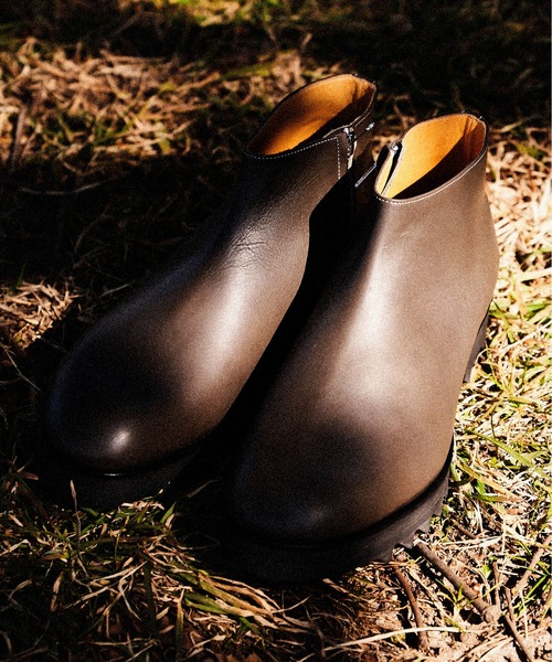 SPACE CRAFT(スペースクラフト)の「SPACE CRAFT スペースクラフト / SHARK SIDE ZIP BOOTS シャークソール サイドジップブーツ ヒールブーツ / SC-432(ブーツ・レディース・ブラック/グレー・26.5cm/26cm/24.5cm/25cm/25.5cm/23.5cm/24cm/23cm/27cm)」の3枚目の写真