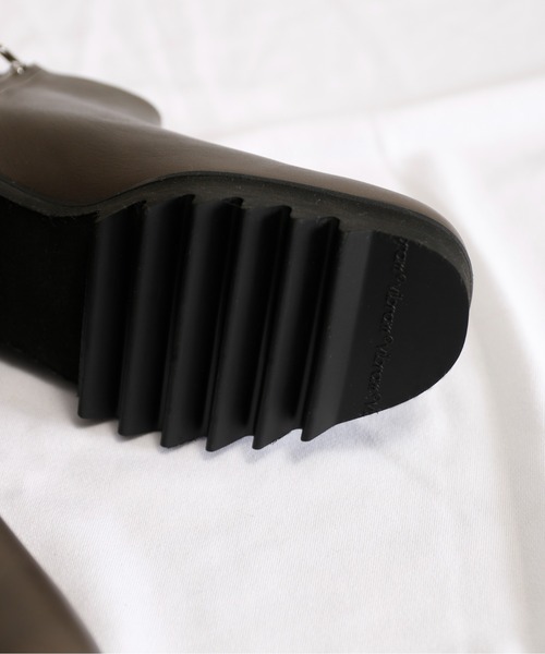 SPACE CRAFT(スペースクラフト)の「SPACE CRAFT スペースクラフト / SHARK SIDE ZIP BOOTS シャークソール サイドジップブーツ ヒールブーツ / SC-432(ブーツ・レディース・ブラック/グレー・26.5cm/26cm/24.5cm/25cm/25.5cm/23.5cm/24cm/23cm/27cm)」の17枚目の写真