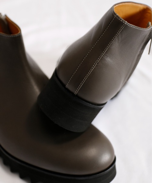 SPACE CRAFT(スペースクラフト)の「SPACE CRAFT スペースクラフト / SHARK SIDE ZIP BOOTS シャークソール サイドジップブーツ ヒールブーツ / SC-432(ブーツ・レディース・ブラック/グレー・26.5cm/26cm/24.5cm/25cm/25.5cm/23.5cm/24cm/23cm/27cm)」の16枚目の写真