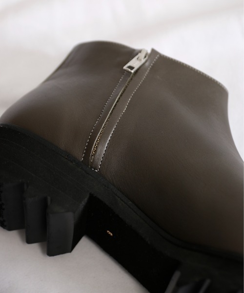 SPACE CRAFT(スペースクラフト)の「SPACE CRAFT スペースクラフト / SHARK SIDE ZIP BOOTS シャークソール サイドジップブーツ ヒールブーツ / SC-432(ブーツ・レディース・ブラック/グレー・26.5cm/26cm/24.5cm/25cm/25.5cm/23.5cm/24cm/23cm/27cm)」の15枚目の写真