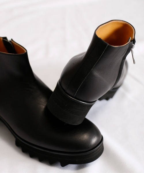 SPACE CRAFT(スペースクラフト)の「SPACE CRAFT スペースクラフト / SHARK SIDE ZIP BOOTS シャークソール サイドジップブーツ ヒールブーツ / SC-432(ブーツ・レディース・ブラック/グレー・26.5cm/26cm/24.5cm/25cm/25.5cm/23.5cm/24cm/23cm/27cm)」の10枚目の写真