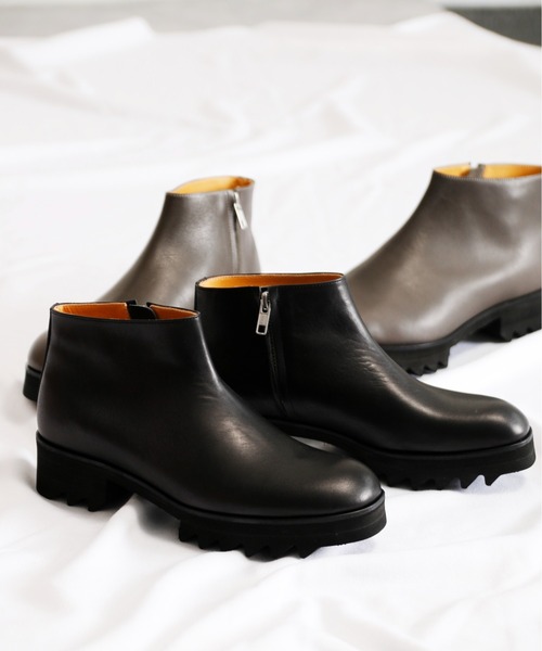 SPACE CRAFT(スペースクラフト)の「SPACE CRAFT スペースクラフト / SHARK SIDE ZIP BOOTS シャークソール サイドジップブーツ ヒールブーツ / SC-432(ブーツ・レディース・ブラック/グレー・26.5cm/26cm/24.5cm/25cm/25.5cm/23.5cm/24cm/23cm/27cm)」の22枚目の写真