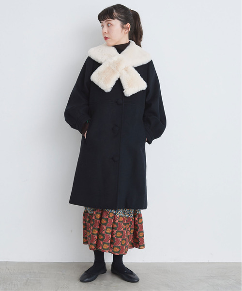 Dot&Stripes CHILD WOMAN(ドットアンドストライプス チャイルドウーマン)の「☆フェイクファー 3角付け衿マフラー(マフラー・レディース・カーキ/ピンク/アイボリー・FREE)」の8枚目の写真