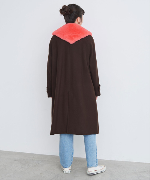 Dot&Stripes CHILD WOMAN(ドットアンドストライプス チャイルドウーマン)の「☆フェイクファー 3角付け衿マフラー(マフラー・レディース・カーキ/ピンク/アイボリー・FREE)」の12枚目の写真