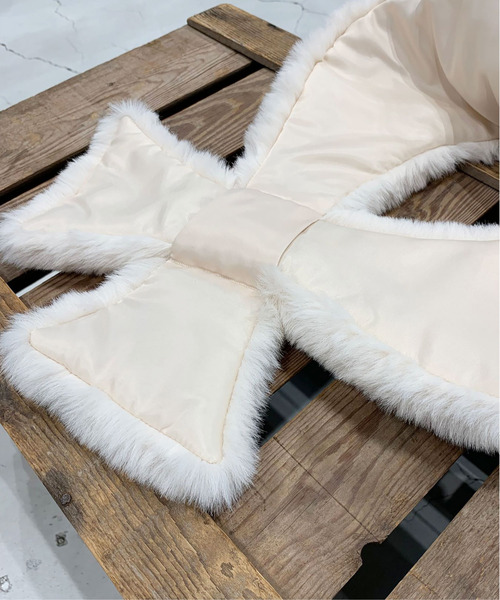 Dot&Stripes CHILD WOMAN(ドットアンドストライプス チャイルドウーマン)の「☆フェイクファー 3角付け衿マフラー(マフラー・レディース・カーキ/ピンク/アイボリー・FREE)」の18枚目の写真