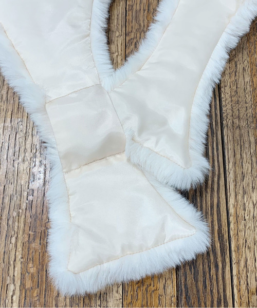 Dot&Stripes CHILD WOMAN(ドットアンドストライプス チャイルドウーマン)の「☆フェイクファー 3角付け衿マフラー(マフラー・レディース・カーキ/ピンク/アイボリー・FREE)」の19枚目の写真