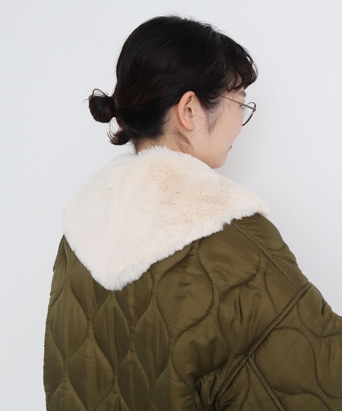 Dot&Stripes CHILD WOMAN(ドットアンドストライプス チャイルドウーマン)の「☆フェイクファー 3角付け衿マフラー(マフラー・レディース・カーキ/ピンク/アイボリー・FREE)」の21枚目の写真