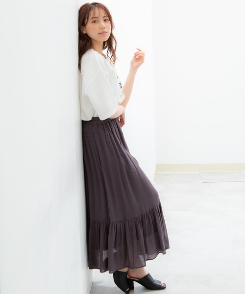 Honeys（ハニーズ）の「裾切替ロングスカート（スカート）」 - WEAR