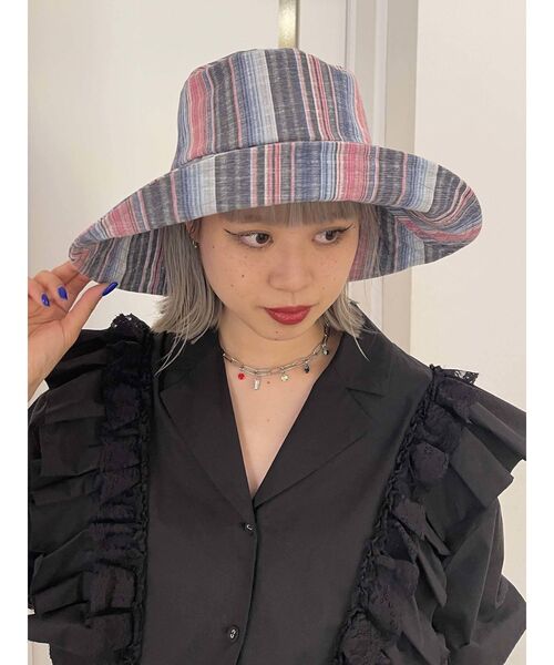 jouetie（ジュエティ）の「ストライプワイドハット（ハット・レディース・その他1/その他2・FREE）」の15枚目の写真