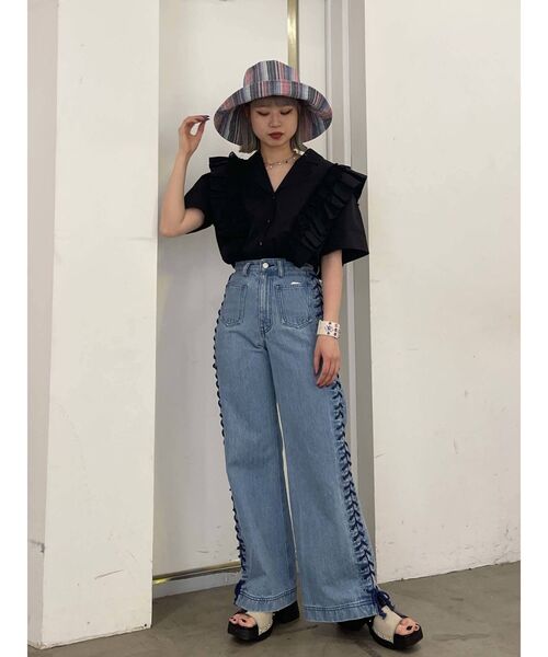 jouetie（ジュエティ）の「ストライプワイドハット（ハット・レディース・その他1/その他2・FREE）」の11枚目の写真