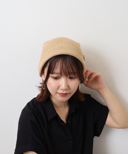 新品　plage ビーニー　ニット帽　グレー ang:project かぎ針編みニット帽 E1042 EMUNIEM エムニエム